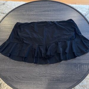 Croft & Barrow 22W Black Women’s Swim Skort with Ruffled Hem